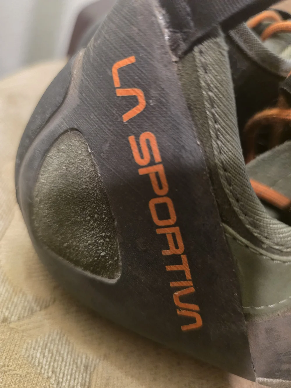 La Sportiva Men's Olive Green and Orange Climbing Shoes
